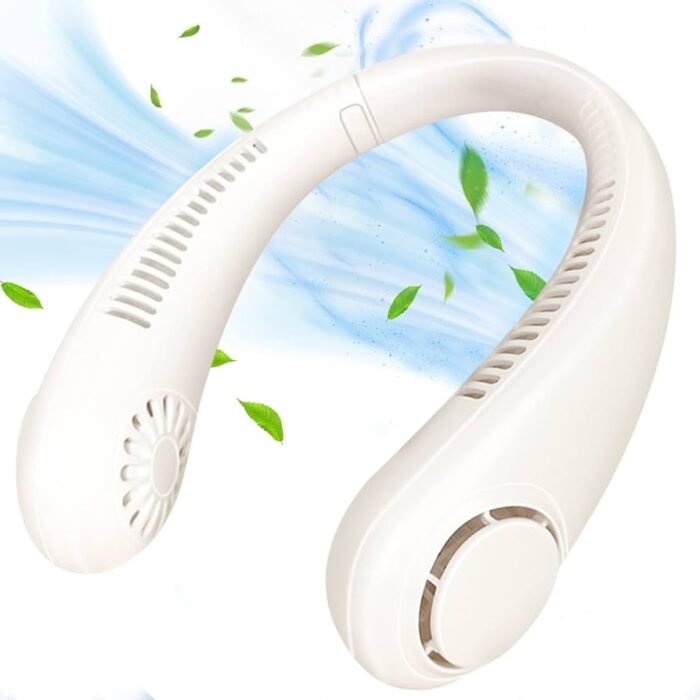 USB Rechargeable Mini Bladeless Neck Fan – Portable Neck Cooler