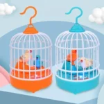 Baby Birds Toys, Singing & Chirping Bird in a Cage – Blue | TOYANDONA