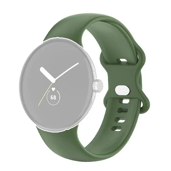 Google-Pixel-Smartwatch-Soft-Silicone-Straps-Green