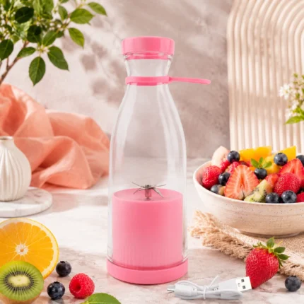 380ml USB Rechargeable Portable Mini Juice Blender | 380মিলি ইউএসবি রিচার্জেবল পোর্টেবল মিনি জুস ব্লেন্ডার / স্মুদি ও শেক মেকার | MNK SHOP